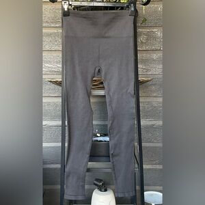 SPANX Charcoal Ribbed Leggings Size S